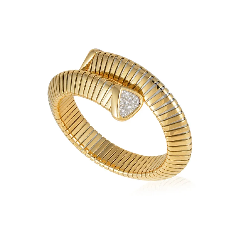 women's minimalist gold bangles-Trisola Bangle