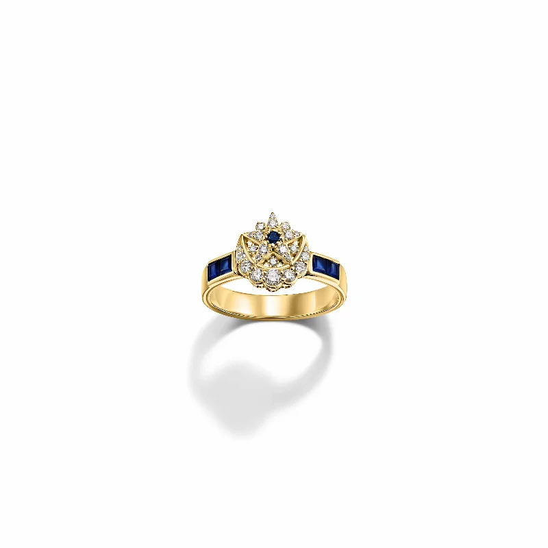 women's moissanite rings-Ottoman Crescent Ring