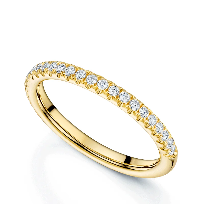 engagement rings for her-18ct Yellow Gold Diamond Set Wedding Ring