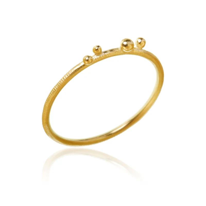 women's gemstone rings-Delphis dots 18K Gold Ring