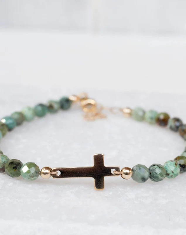 women's birthstone bangle bracelets-Green Jasper Bracelet ~ Gold Filled or Sterling Silver 925 ~ MB002