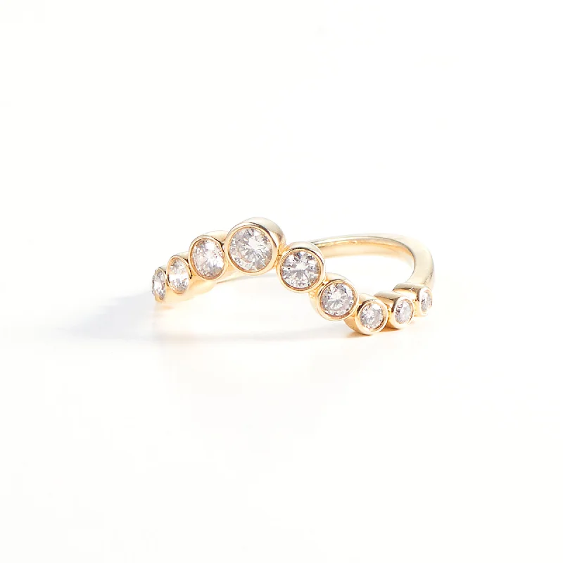 women's eco-friendly rings-Ersa 14K Gold Ring w. Diamonds