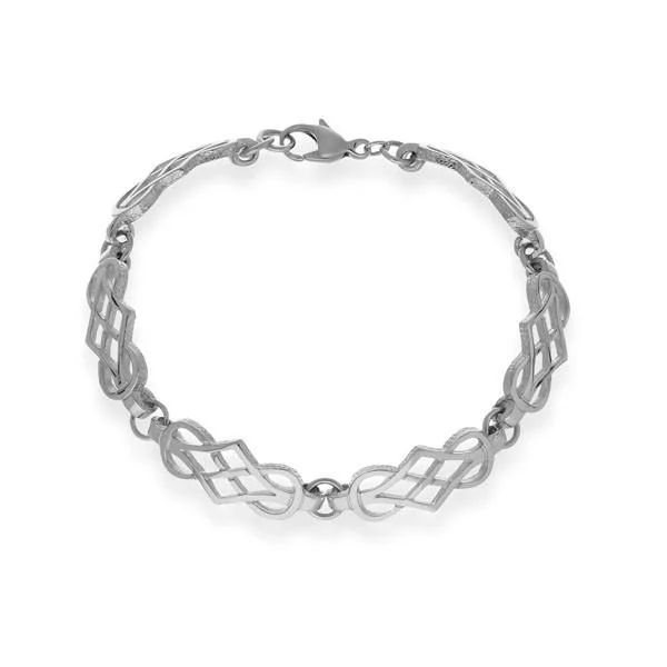 women's celestial bracelets-Celtic Silver Bracelet BL67