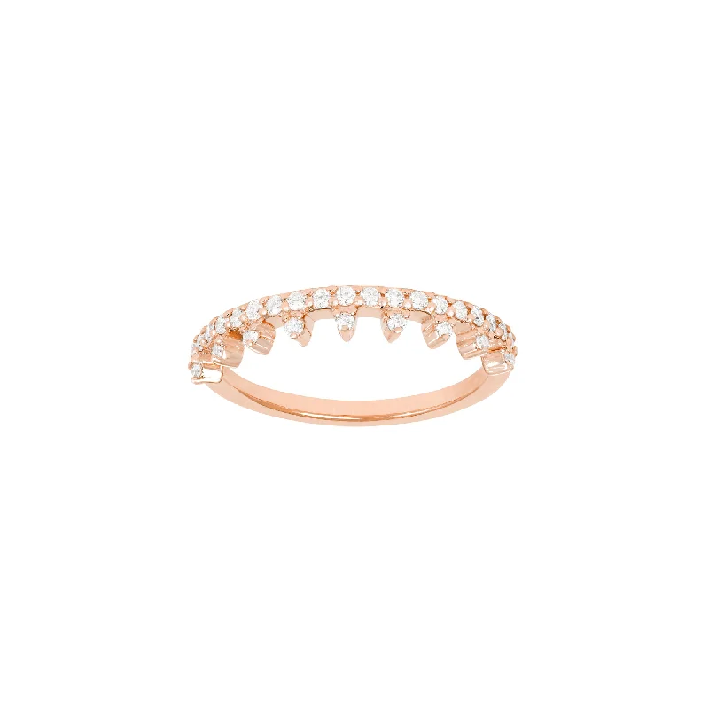 women's diamond rings-Her Majesty's 18K Rose Gold Ring w. Diamonds