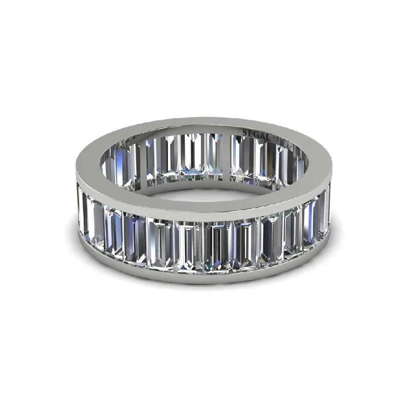 princess cut engagement rings-6.5 Ct Baguette Diamond Eternity Wedding Ring - Cairo No. 3