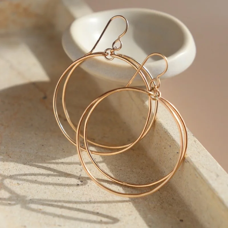 women's fashion earrings-Parallel Hoops | Wholesale