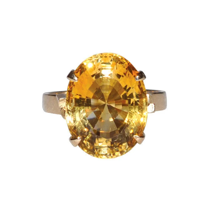 women's charm bracelets-Citrine Cocktail Ring