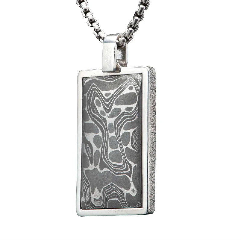 women's engraved necklaces-Damascus Pinnacle Pendant Necklace