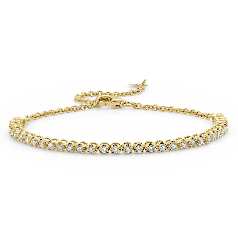 women's chunky bangles-14k Gold & Diamond Bracelet