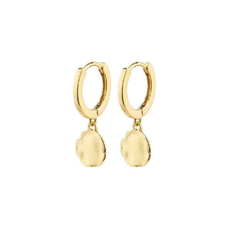 women's designer earrings-Precious Gold Plated Hoops