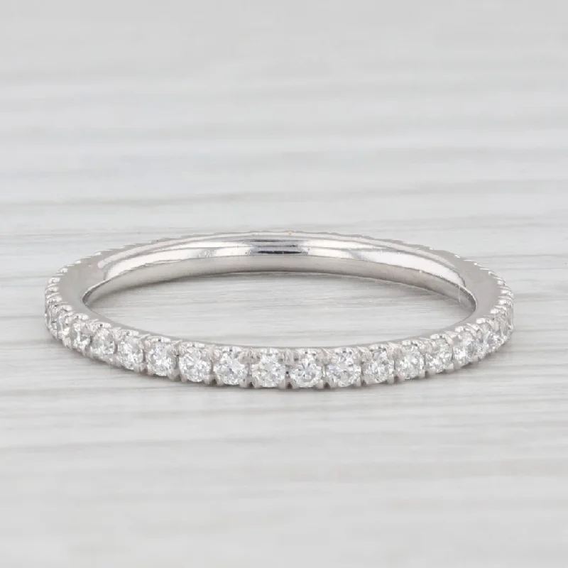 affordable engagement rings for women-0.40ctw Diamond Eternity Band 950 Platinum Stackable Anniversary Wedding Ring