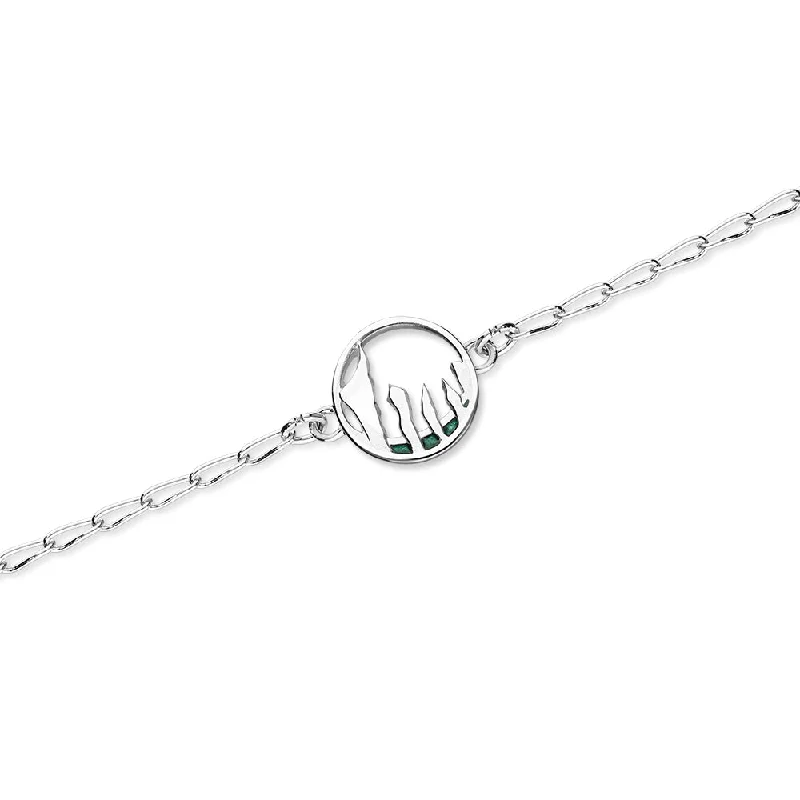 women's crystal bracelets-Solstice Silver Bracelet EBL109