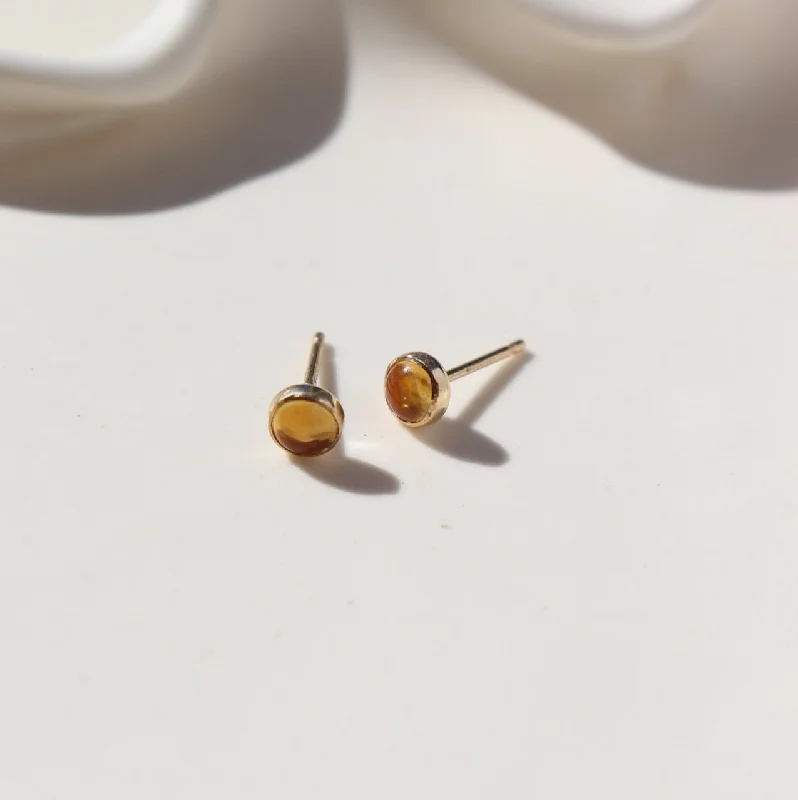 women's eco-friendly earrings-Citrine Studs | Wholesale