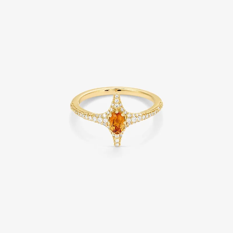 women's handmade rings-Selene Citrine Ring