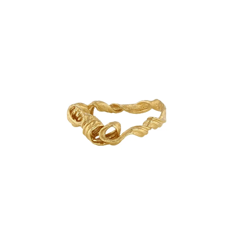 women's statement rings-Fouettés #1 24K Gold Plated Ring