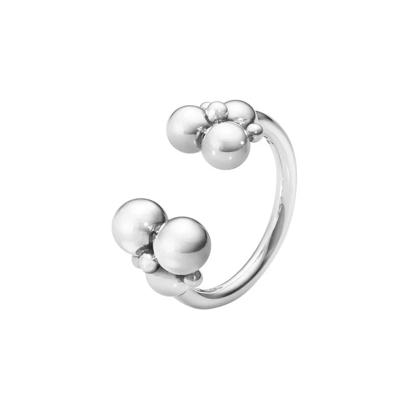 women's luxury rings-Moonlight Grapes open Silver Ring