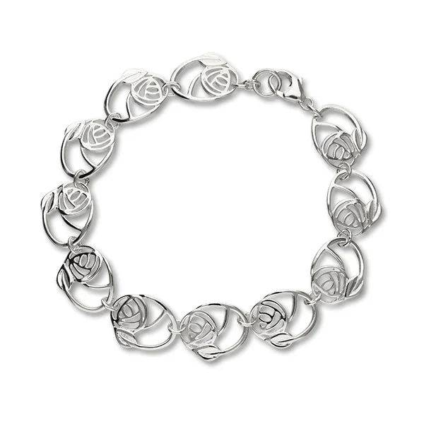 women's butterfly bracelets-Charles Rennie Mackintosh Silver Bracelet BL238