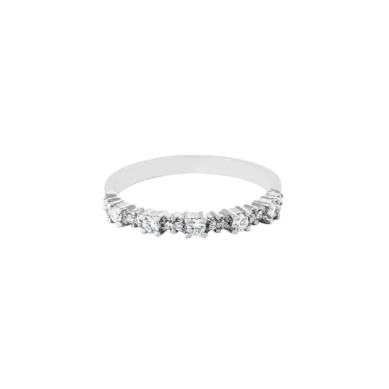 women's chic rings-Blair's 18K White Gold Ring w. Diamonds