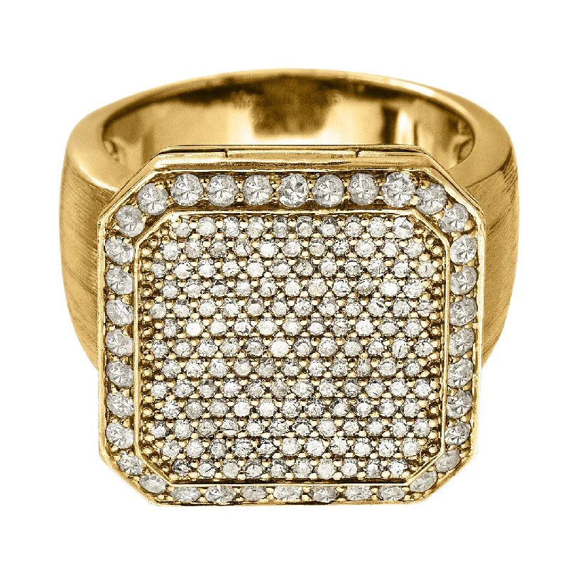 women's dainty rings-Poison Ring Grande Full Pavé Yellow Gold