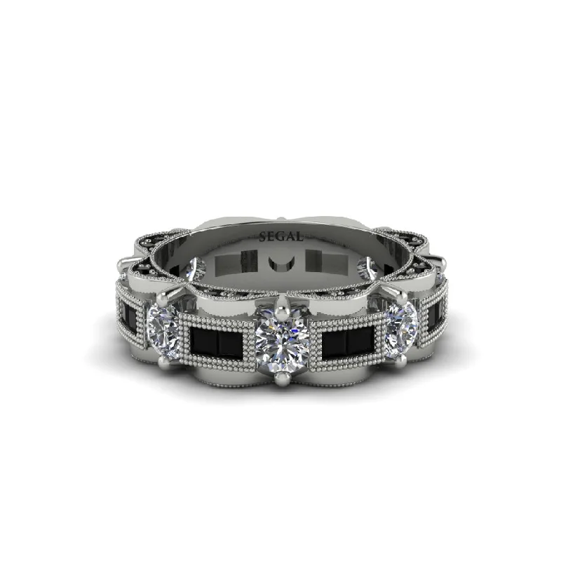 unique diamond engagement rings-Diamond Eternal Elegance Wedding Ring - Rosemary No. 33