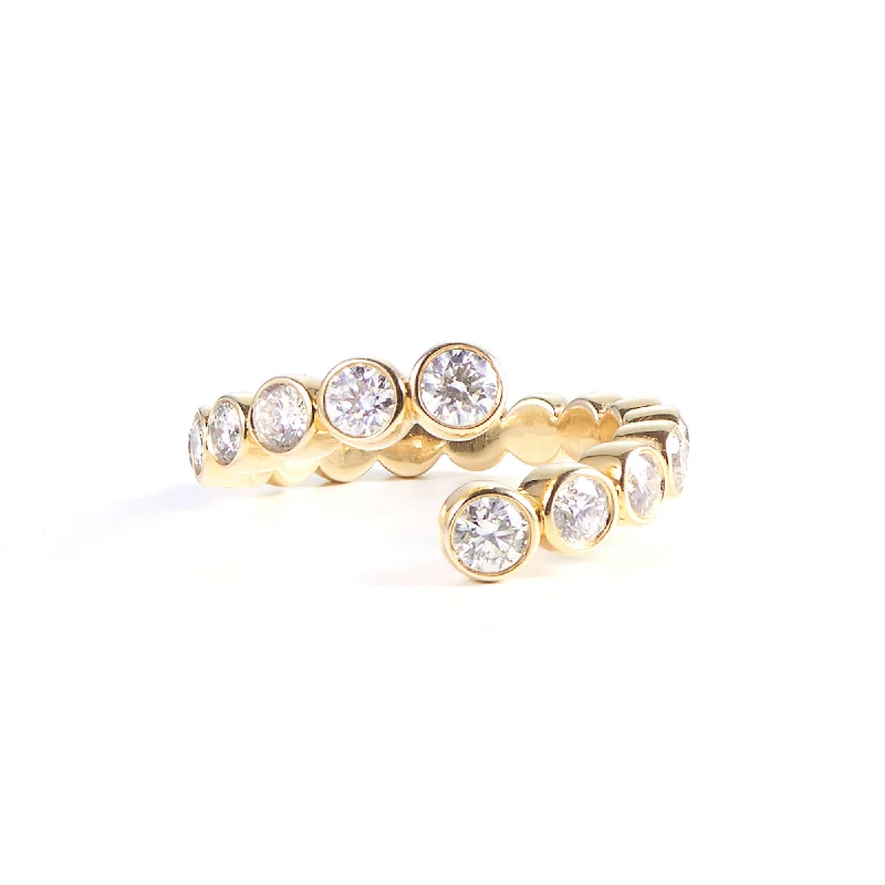 women's birthstone rings for women-Naia 14K Gold Ring w. Diamonds