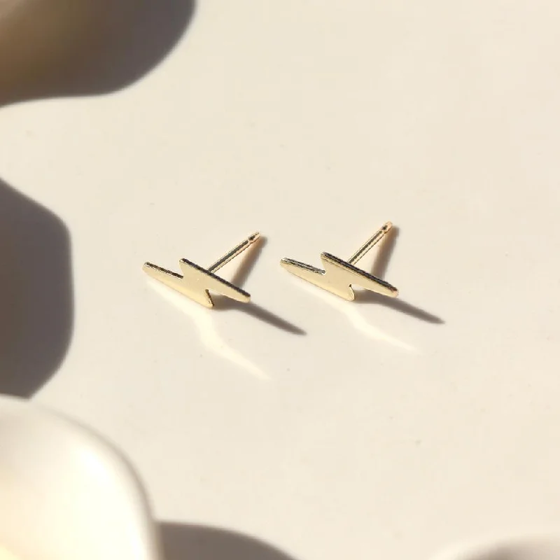 women's drop earrings-Lightning Bolt Studs | Wholesale