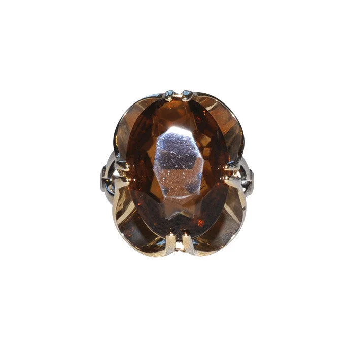 women's custom bracelets-Smokey Quartz Cocktail Ring