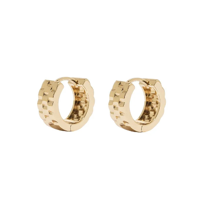 women's drop earrings-Luxe Hoops