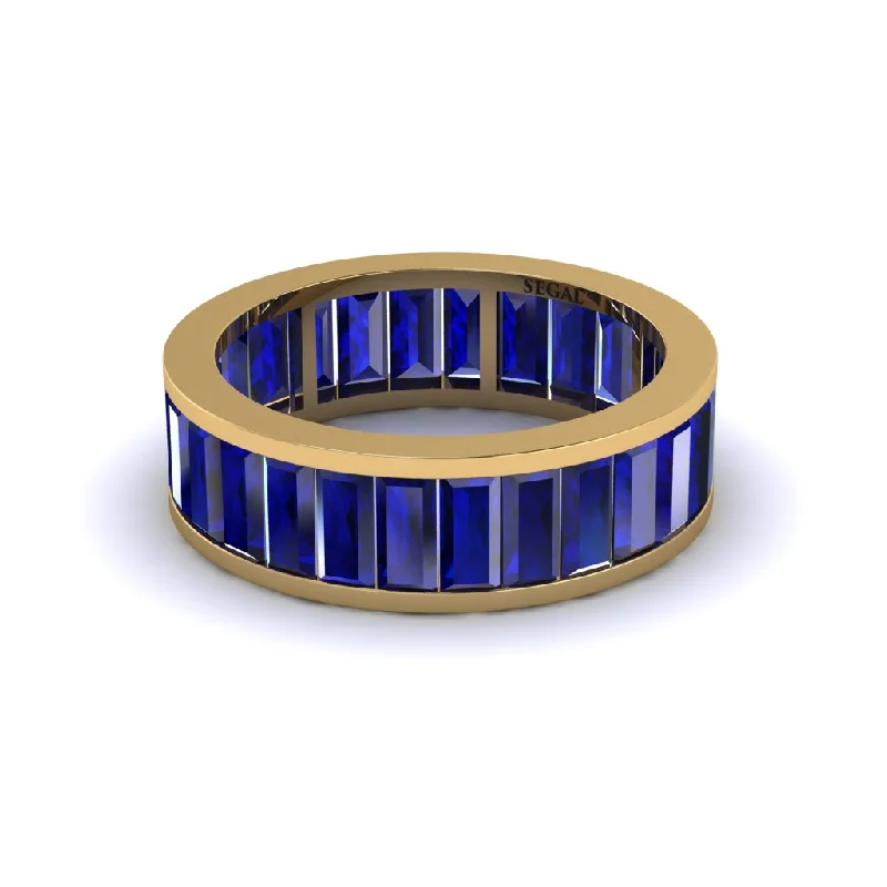 affordable engagement rings-6.5 Ct Baguette Sapphire Eternity Wedding Ring - Cairo No. 13